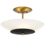 Bax Ceiling Light - Soft Brass / Sand Coal / Opal