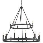 Dutton Two Tier Chandelier - Coal