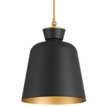 Holloway Pendant - Legacy Brass / Dark Matte Black