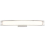 Vantage Bathroom Vanity Light - Brushed Nickel / White