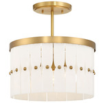 Coronelle Convertible Ceiling / Pendant Light - Legacy Brass / Alabaster