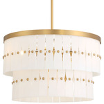 Coronelle Pendant - Legacy Brass / Alabaster