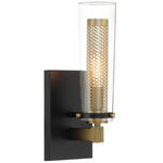 Emmerham Wall Sconce - Coal / Soft Brass / Clear