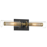Emmerham Bathroom Vanity Light - Coal / Soft Brass / Clear