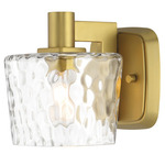 Drysdale Wall Sconce - Soft Brass / Clear Hammered