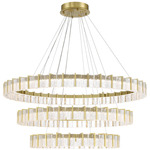 Sevryn Chandelier - Soft Brass / Clear