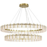 Sevryn Chandelier - Soft Brass / Clear