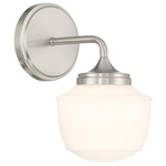 Cornwell Wall Sconce - Brushed Nickel / Etched Opal