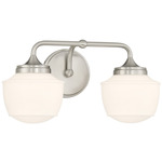 Cornwell Bathroom Vanity Light - Brushed Nickel / Etched Opal