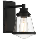 Mannsdale Wall Sconce - Coal / Clear