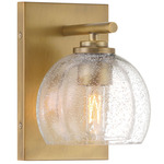 Glint Wall Sconce - Legacy Brass / Clear Seeded