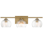 Glint Bathroom Vanity Light - Legacy Brass / Clear Seeded