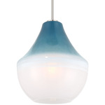 Pacific Pendant - Brushed Nickel / Blue Ombre