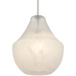 Pacific Pendant - Brushed Nickel / Misty White