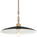 York Pendant - Natural Brass / Matte Black