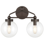 Stella Bathroom Vanity Light - Dark Bronze / Clear