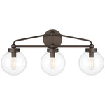 Stella Bathroom Vanity Light - Dark Bronze / Clear