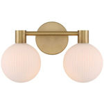 Fenton Bathroom Vanity Light - Legacy Brass / White Striped