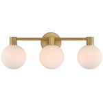 Fenton Bathroom Vanity Light - Legacy Brass / White Striped