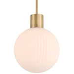 Fenton Pendant - Legacy Brass / White Striped