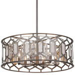 Hexly Pendant - Bronze / Silver / Clear