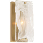 Veil Wall Sconce - Legacy Brass / White Swirl