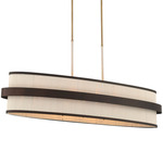 Harbor Wrap Island Light - Legacy Brass / Dark Bronze / Tan