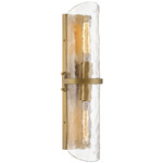 Elora Tube Bathroom Vanity Light - Legacy Brass / Clear