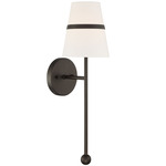 Althia Wall Sconce - Dark Bronze / White Linen