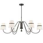 Althia Chandelier - Dark Bronze / White Linen