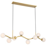 Curven Island Light - Legacy Brass / Alabaster
