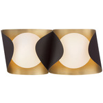 Flare Bathroom Vanity Light - Legacy Brass / Dark Bronze / Etched Opal