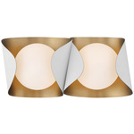 Flare Bathroom Vanity Light - Legacy Brass / Off White / Etched Opal