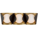 Flare Bathroom Vanity Light - Legacy Brass / Dark Bronze / Etched Opal
