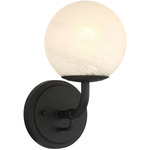 Whitehall Wall Sconce - Matte Black / Alabaster