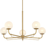 Whitehall Chandelier - Legacy Brass / Alabaster