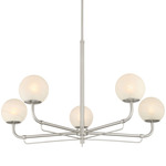 Whitehall Chandelier - Brushed Nickel / Alabaster