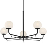 Whitehall Chandelier - Matte Black / Alabaster