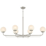 Whitehall Island Light - Brushed Nickel / Alabaster
