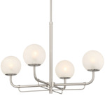 Whitehall Chandelier - Brushed Nickel / Alabaster