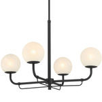Whitehall Chandelier - Matte Black / Alabaster