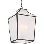 Velena Pendant - Matte Black / Transparent Organza