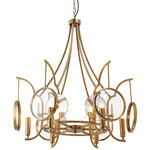 Into Focus Chandelier - Artisan Brass / Clear