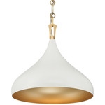 Cedar Lane Pendant - Legacy Brass / Off White