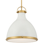 Lynk Pendant - Legacy Brass / Off White