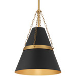Springfield Pendant - Legacy Brass / Dark Matte Black