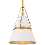 Springfield Pendant - Legacy Brass / Off White