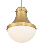 Purelight Pendant - Legacy Brass / Etched Opal