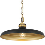Crowne Pendant - Legacy Brass / Dark Matte Black