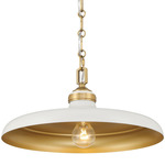 Crowne Pendant - Legacy Brass / Off White